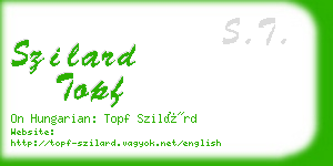 szilard topf business card